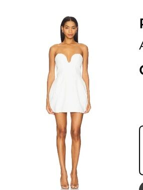 Amanda Uprichard White Strapless Mini Dress